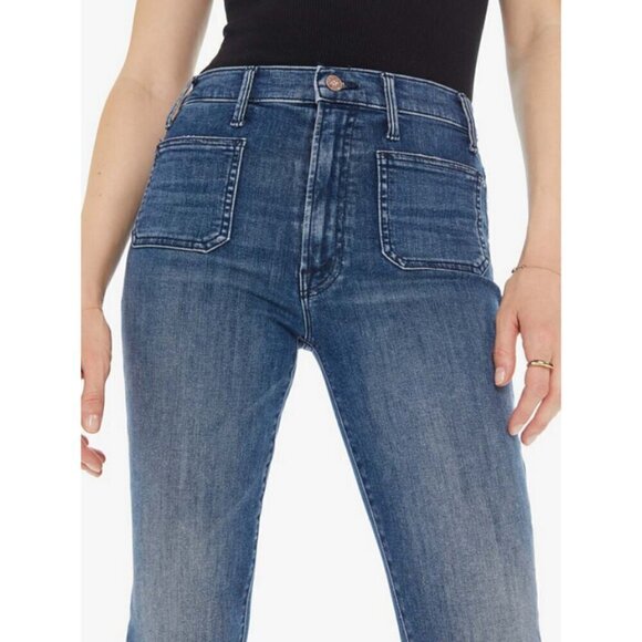 💕MOTHER💕 The Hustler Patch Pocket Ankle Fray Jeans ~ Healing Jar 25 NWT - Picture 2 of 16